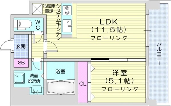 バスセンター前駅 徒歩7分 6階の物件間取画像